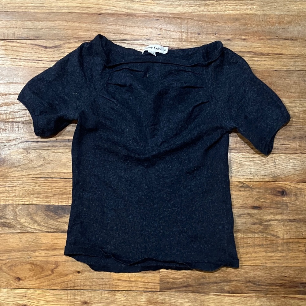 Calvin Klein Navy Short Sleeve Sweater